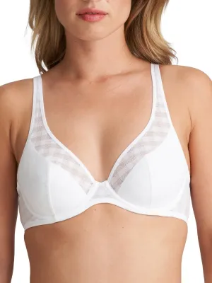 Jereme Half Padded Plunge Bra - White